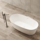 Vasca da bagno freestanding in solid Surface 80x160 h55 a libera installazione mod. Miami