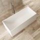 Vasca da bagno freestanding in solid Surface 72x170 h55 a libera installazione mod. Boston