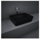 Lavabo rettangolare FEELING 50 x 36 cm con piletta inclusa di Rak Ceramics nero opaco profilo slim cod.FEECT5000504A