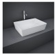 Lavabo rettangolare FEELING 50 x 36 cm con piletta inclusa di Rak Ceramics bianco lucido profilo slim cod.FEECT5000AWHA