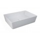 Lavabo rettangolare FEELING 50 x 36 cm Rak Ceramics bianco opaco profilo slim