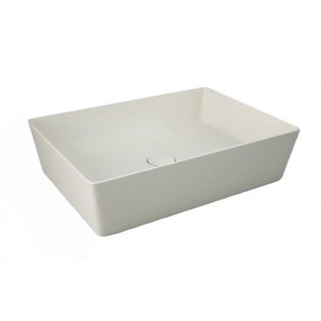 Lavabo rettangolare FEELING 50 x 36 cm con piletta inclusa di Rak Ceramics beige opaco profilo slim cod.FEECT5000505A