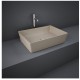 Lavabo rettangolare FEELING 50 x 36 cm con piletta inclusa di Rak Ceramics cappuccino opaco profilo slim cod.FEECT5000505A