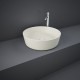 Lavabo tondo FEELING 42 cm di Rak Ceramics beige opaco profilo slim con piletta inclusa cod.FEECT4200505A