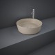 Lavabo tondo FEELING 42 cm di Rak Ceramics cappuccino opaco profilo slim con piletta inclusa cod.FEECT4200514A