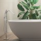 Vasca da bagno freestanding in marmo resina 85x170 h58,5 a libera installazione finitura bianco lucido mod. Melbourne