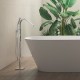 Vasca da bagno freestanding in marmo resina 80x163,5 h56,5 a libera installazione finitura bianco lucido mod. Adelaide