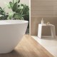 Vasca da bagno freestanding in marmo resina 70,5x159,5 H MAX 63 a libera installazione finitura bianco lucido mod. Mildura