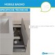 Mobile bagno sospeso Akri di Savinidue da 81 cm con lavabo + specchio led con altoparlante bluetooth in finitura Blu pastello