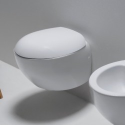 Vaso sospeso serie Mini Clas+ di Azzurra in ceramica bianco lucido