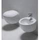 Sanitari Sospesi Vaso + Bidet Mini Clas+ di Azzurra in ceramica bianca lucida