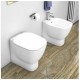 Sanitari One di Rak Ceramics Filomuro Vaso + Bidet in Ceramica Bianco Lucido