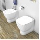 Sanitari One di Rak Ceramics Filomuro Vaso + Bidet in Ceramica Bianco Lucido