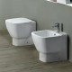 Sanitari One di Rak Ceramics Filomuro Vaso + Bidet in Ceramica Bianco Lucido