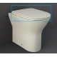 Sedile wc Slim per vaso Feeling Beige Opaco Matt di rak Ceramics con cerniere cromate a chiusura soft close