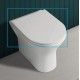 Sedile wc Slim per vaso Feeling Bianco Opaco Matt di rak Ceramics con cerniere cromate a chiusura soft close