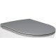 Sedile wc Slim per vaso Feeling Grigio Opaco Matt di rak Ceramics con cerniere cromate a chiusura soft close