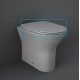 Sedile wc Slim per vaso Feeling Grigio Opaco Matt di rak Ceramics con cerniere cromate a chiusura soft close