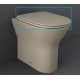 Sedile wc Slim per vaso Feeling Cappuccino Opaco Matt di rak Ceramics con cerniere cromate a chiusura soft close