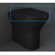 Sedile wc Slim per vaso Feeling Nero Opaco Matt di rak Ceramics con cerniere cromate a chiusura soft close