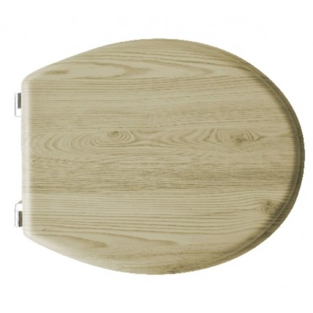 Sedile wc in legno d'Acero universale con cerniere cromate regolabili