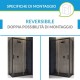 Box Doccia Scorrevole con Parete Fissa Cristallo 6 mm Altezza 195 cm Profilo Nero art. H85