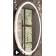 Specchio da Bagno Ovale con Altoparlante Bluetooth e Disegno Sabbiato Retroilluminato led 20W art. spe1021
