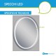 Specchio da Bagno Ovale con Altoparlante Bluetooth e Disegno Sabbiato Retroilluminato led 20W art. spe1021