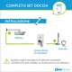 Miscelatori Lavabo Alto + Bidet + Incasso Doccia con Deviatore serie Tilt di Paffoni cromo lucido