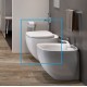 Vaso con fissaggio nascosto Filo muro serie Illusion di Rak Ceramics con Tecnologia Rimless in ceramica bianca lucida