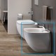 Bidet filomuro con fissaggio nascosto ILLUSION di Rak Ceramics in ceramica bianco lucido