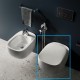 Vaso con fissaggio nascosto sospeso serie Illusion di Rak Ceramics con Tecnologia Rimless in ceramica bianco lucido