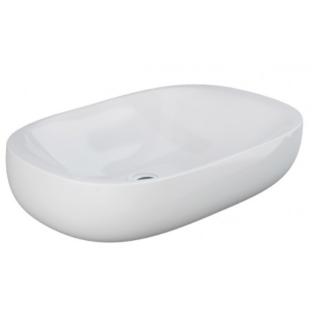 Lavabo da appoggio modello Illusion Rak Ceramics con vasca ovale cm 60x38