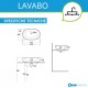 Lavabo da appoggio modello Illusion Rak Ceramics con vasca ovale cm 60x38