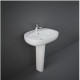 Lavabo ovale con colonna modello Illusion Rak Ceramics cm 60x44