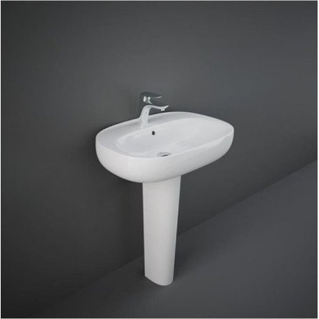 Lavabo ovale con colonna modello Illusion Rak Ceramics cm 65x44