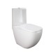 Vaso senza brida rimless con Cassetta Monoblocco attacco acqua dal basso + Bidet mod. Illusion di Rak Ceramics 