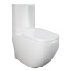 Vaso Filo Muro senza brida rimless con Cassetta Monoblocco attacco acqua dal basso + Bidet mod. Illusion di Rak Ceramics 