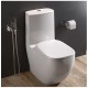 Vaso Filo Muro senza brida rimless con Cassetta Monoblocco attacco acqua dal basso + Bidet mod. Illusion di Rak Ceramics 