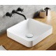 Lavabo in ceramica bianco semincasso / appoggio Elegance Soft 40 x 45 cm Azzurra