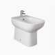 Coppia di sanitari Origin Rak vaso monoblocco + bidet in ceramica bianco lucido