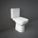 Coppia di sanitari Origin Rak vaso monoblocco + bidet in ceramica bianco lucido