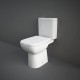 Coppia di sanitari Origin Rak vaso monoblocco + bidet in ceramica bianco lucido