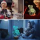 Lampada Teddy Bear 3d in plexiglass con disegno inciso al laser e illuminazione led rgb con telecomando