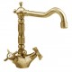 miscelatore monoforo lavabo con bocca girevole in ottone bronzato anticato Eurorama Serie Orientes stile retrò