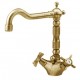 miscelatore monoforo lavabo con bocca girevole in ottone bronzato anticato Eurorama Serie Orientes stile retrò