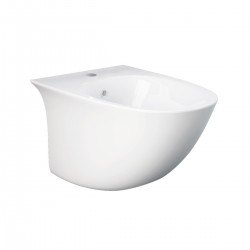 Bidet sospeso profondità 48 cm con fissaggio nascosto Sensation di Rak Ceramics in ceramica bianco lucido