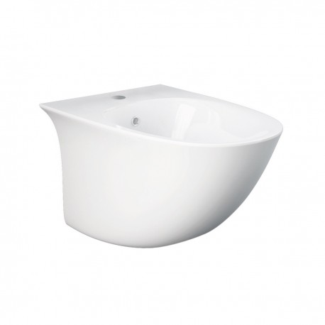 Bidet sospeso profondità 48 cm con fissaggio nascosto Sensation di Rak Ceramics in ceramica bianco lucido