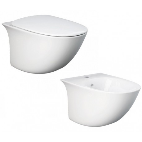 Sanitari sospesi Sensation profondità 48 cm di Rak Ceramics in Ceramica Bianco Lucido