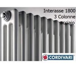 Radiatore in Acciaio Cordivari Ardesia a 3 colonne h.1856 Interasse 1800 mm 